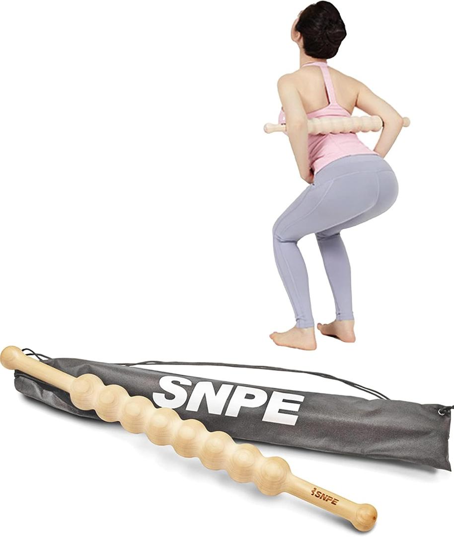 Cypress Wood Stick WaveGrip 8 - The Perfect Tool for targeted Massage Convenient Grip for Effortless use Relieve Tension in Your Neck, Shoulders, and Back with Added Benefit of Portability