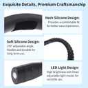 Book Light, 3-Color & 9-Brightness Reading Light, Bendable Neck Light, 80-hr Lasting Rechargeable Lamp, Perfect Book Light for Reading in Bed, Knitting, Camping (Black, Classic)