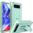 URBANITE for Google Pixel 6 Case 6.4 Inch, Military Grade Dual Layer Shockproof Protective Cover Case with Kickstand and Tempered Glass Screen Protector (Mint Green) (Google Pixel 6 2021 6.4")
