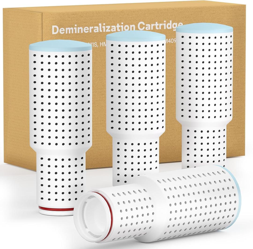 Demineralization Cartridge & Clean Mist Cartridge 2-in-1 Compatible with Dreo Humidifier HM311 HM311S HM524 HM524S HM306, Reduce Mineral and Contaminants, Filter Hard Water, 4pcs (DR-HPA020)