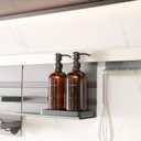Prus Waso Amber Soap Dispenser Set, Soap Dispenser for Kitchen Sink with Black Stainless Steel Pump, Perfect for Kitchen Accessories Decor. (Amber)