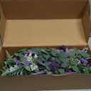 Ling's moment 8pcs Wedding Artificial Aisle Pew Flowers Chair Decorations Arrangements with Chiffon Ribbons Lavender Purple for Ceremony Chair Back Floral Decor Reception Church Party Outdoor (Pr-french Lavender & Plum)
