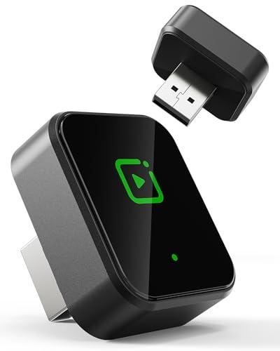 Wireless Carplay Adapter for iPhone, Wired to Wireless Car Play Adapter Bluetooth Auto Connect, Zero Latency, Car Accessories for Apple Carplay, Compatible with Vehicles 2016+& iPhone(Deep Grey)