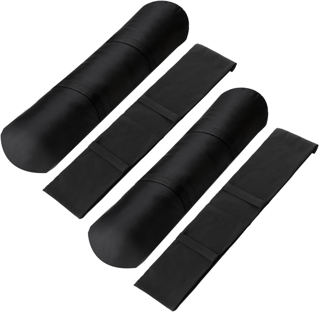 4 Pcs Umbrella Base Weights Sandbags, Small Black Sand Bags Fillable Solid Weight Bags for Umbrella Base, Tent Stand, Fitness Training