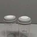 COMI Wide Neck Glass Breastmilk Collection n Storage Bottle, 6oz with Screw Ring Sealing Disk; Re-markable Sealing Disc. BPA Free, Fits Breast Pumps & Nipples (2 Pack Gray Lids)