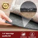 BAGAIL Felt and Natural Rubber Backing Rug Pads 1/4 Thick, 8 x 11 Ft Non Slip Rug Gripper Keep Rugs in Place, Under Area Rug Protective Cushioned Pads, Carpet Runners, Hardwood Floors Protection, 9" x 1'11" (Rectangular), 1/4" Thick
