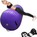 Air Tumbling Mat Tumble Track With Electric PumpInflatable Gymnastics Barrel Roller for Home Use,Gym Training,Cheer leading,Yoga (purple-23.6inch*39.4inch)
