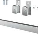 4FT Heavy-Duty Galvanized Steel Box Rail with 2 X Bracket, 450 lbs Capacity,Kit for Outdoor Use