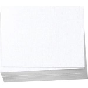 Hamilco 5x7 White Linen Textured Cardstock Paper Blank Index Cards Flat Card Stock 80lb Cover  50 Pack