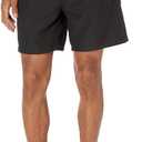 Amazon Essentials Men's 7" Swim Trunk (Large, Black)