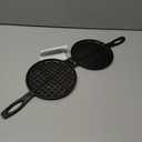 7 Inch Round Cast Iron Waffle Iron Plant Oil Care Two Piece Hinged Non Electric Waffle Maker for Indoor and Outdoor Picnics