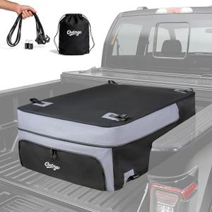 Truck Bed Cargo Bag-Waterproof Luggage Bag For Truck Bed 26 Cu. Ft Heavy-Duty PVC Truck Bed Waterproof Storage Fits Any Truck Size Dual Opening 4 Stretch Cord 2 Combination Lock (50"x40"x22")