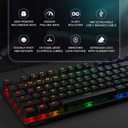 TECWARE Phantom+ 87 Mechanical Gaming Keyboard | RGB LED Backlit | Hot Swappable Wraith Red Switches | 87 Key TKL Layout | Thocky Sound Profile | Detachable USB-C Wired | Black
