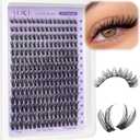 Lash Clusters Natural Wispy Cluster Eyelash Extensions DIY Individual Lashes Lash Extension Waterproof Cluster Lashes 224pcs 9-16mm Soft Thin Band by ALICE