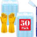 50 Pack Duster Refills Compatible with Swiffer Dusters, Disposable Replacement Heads with Extendable Handle for Dust Removal on Vents, Baseboards, Ceiling Fans, Crevices & Hard-to-Reach Places