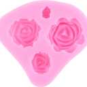 3 x Valentine's Day Fondant Molds Lips Love Heart Rose Silicone Mold Semi Sphere Ball Chocolate Molds For Cake Decorating Cupcake Topper Gum Paste Candy Polymer Clay Set Of 4