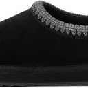 Lands' End Hearth Warm Fuzzy Slip On Slippers for Women, Indoor Outdoor Comfortable Suede Womens Slippers Size 6 to 11, Brown or Black (8)