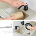 GAGALIFE Kitchen Sink Soap Dispenser with 17 Ounce Large Bottle, Built in Sink Soap Dispenser (Matte Black) Soap Dispenser for Kitchen Sink Refill from Top, G080B