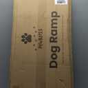 PAWBLISS Adjustable Dog Ramp for All Dogs | 6-Level (12.2"-25.5") Solid Wood Ramp | Non-Slip Carpet for Large & Small Dogs | Supports 200lbs | Portable Dog Ramp for Bed & Couch with Leather Handle