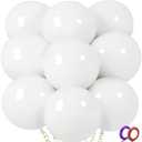 24Pcs White Big Balloons 18 Inch, Round Large Latex Party Balloons for Birthday Wedding Decorations. (white)