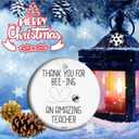 Thank You for Being an Amazing Teacher Ornament Christmas Teacher Gift Appreciation Present Ceramic Apple Keepsake School Decor (C12)