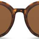 Livho Polarized Sunglasses, Retro & Oversized Shades for Women with Round Lenses