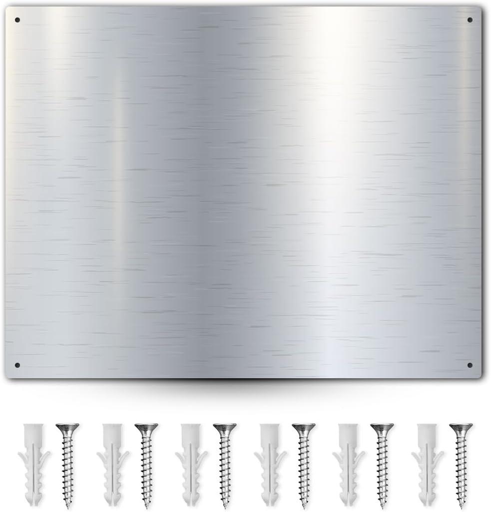 30" x 24" Backsplash for Kitchen Wall Stove Backsplash Protector with Ultra Flat and Flushed Metal Backs plash for Panel Stainless Steel (2)