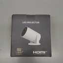 CLOKOWE Mini Projector with WiFi and Bluetooth, Built-in Apps, Smart Portable Projector with 180 Rotation, Auto Keystone, Support 1080P, Compatible with HDMI/USB/TV Stick/Smartphone/Laptop (White)