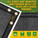 Privacy Fence Screen,with Gloves, 6X50FT Heavy Duty 220GSM 98% Blockage Privacy Screen Fence for Outdoor Wall Garden Yard Backyard (Black)
