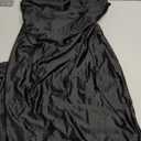 Memoriesea Women's Sexy Spaghetti Strap Bodycon Cowl Neck Party Cocktail Maxi Dress (Black)