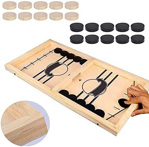 Fast Sling Puck Game Paced,Tinfence Table Desktop Battle,Winner Board Games Toys for Adults Parent-Child Interactive Chess Game (22.7 x 12.5 in)