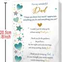 12 x Missonemi Dad Birthday Card | Heartfelt Birthday Gifts Card for Dad from Son or Daughter, Meaningful Birthday Greeting Card for Father