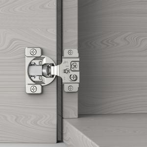 Furniware 50 Pieces 1/2" Overlay Soft Close Concealed Hinge for Face Frame Cabinet Door, 2-Hole Flush Mount Cabinet Door Hinge with Detachable Damper for Speed Control, 105 Opening Angle