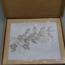 Framed Nature Botanical Wall Art Set of 2, White Floral with Green Eucalyptus Leaves Canvas Prints, Modern Minimalist Flower Painting Picture For Kitchen, Bedroom, Dining Room,Bathroom Decor, 8x10IN