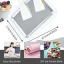 Instant Ice Cream Maker,Rolled Ice Cream Maker, Soft Serve Ice Cream maker,Perfect for Frozen Yogurt, and More! Food grade stainless steel ice cream roll machine for home us (Pink)