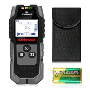 HANMATEK Stud Finder Wall Scanner Detector with Pro Smart Sensor, Audio Alarm and HD LCD Display, 5 in 1 Upgrade Wood Exact Mode Stud Finder Tool for The Center Edge of Metal, Studs, AC Wire, Pipe