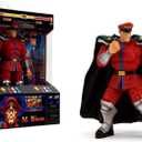 Jada Toys  Street Fighter II M. Bison Action Figure Wave 2  1:12 Scale, 6" Tall, Interchangeable Heads, Hands, Purple Fire Accessory