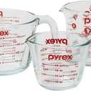 Pyrex 3 Piece Glass Measuring Cup Set [parallel import goods]