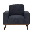 Emerald Home Heath Navy Blue Accent Chair, 29" H x 30" W x 37" L