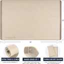 Heavy Duty Silicone Under Sink Mats for Kitchen Waterproof 34" x 19", Extra Thick Under Sink Rubber Mat Drip Tray, Raised Edge Under Sink Liner,Prevent Drips, Leaks, Spills,Taupe
