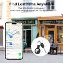 2-Pack Air Tracker Tags Compatible with Apple Find My (iOS Only), Bluetooth Tracker, Smart Keys Finder and Item Locator with Waterproof Case for Wallet Luggage Backpack (Android Need Download App)