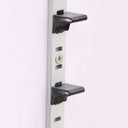 Adjustable Steel Pilaster Shelf Clip Support, Shelving Bracket Clips for Metal and Wood Shelves (20, Black)