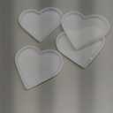 Epoxy Resin Molds 4 Pieces Silicone Casting Molds, Heart Memorial Condolence Grief Sign for DIY Craft Home Decor Office Sympathy Table Decorations