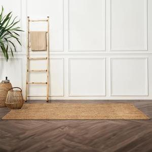 Hausattire Hand Woven Jute Braided Rug, 2'x6' Natural, Reversible Boho Entry Area Rugs for Kitchen, Living Room I Farmhouse Indoor Outdoor Decorative Floor Rug, 24x72 Inches