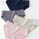 Adorel Teen Girls Underwear Cotton Panties Briefs Solid Color Pack of 8 (L)