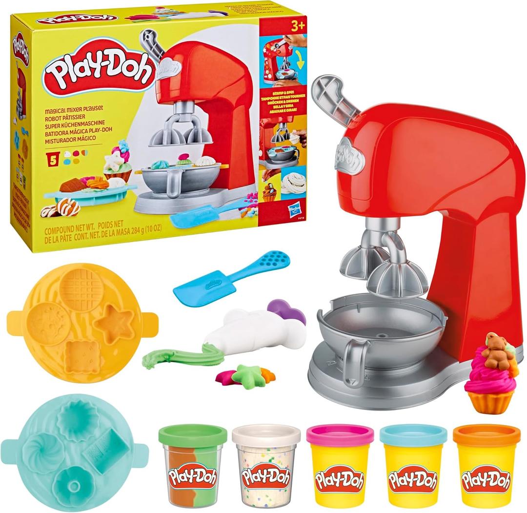 Play-Doh Kitchen Creations Magical Mixer Playset, Toy Mixer with Play Kitchen Accessories, Arts and Crafts for Kids 3 Years and Up (Small)