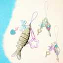 3 Pcs Realistic Fish Keychains for Fishing Enthusiasts Style Bag Charms Purse Accessories Gift Ideas for Men and Women