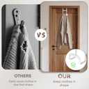 FYY 2 Packs Over The Door Hooks, Heavy Duty Door Hanger Hook, No Drill Wall Hooks for Hanging Coat, Towel, Bag in Bathroom, Closet Fits Most Doors Up to 1-7/8" Thickness White