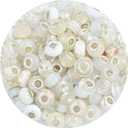 LAIDANLA White Mix Large Hole Beads, 100pcs 15mm Round European-Style Resin, Plastic, Acrylic Craft Beads for Jewelry Making, Bracelet, Necklace, Decoration, 2 Pack
