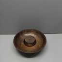 EDHAS Mango Wood Decorative Wooden Bowl Hand Carved Home Decor for Dining Table Center, Living Room, Kitchen Dcor (12" x 12' x 4.75")